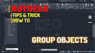 AutoCAD How To Group Objects Tutorial [upl. by Enoid368]