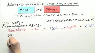 SäureBasePaare und Ampholyte  Chemie  Allgemeine und anorganische Chemie [upl. by Iloj]