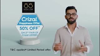 50 percent off on your second Crizal lenses at Optic Five Vellore [upl. by Adolpho831]