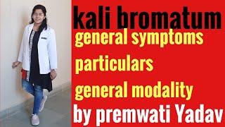 homeopathy medicine kali bromatum in hindi by premwati Yadav [upl. by Anauqal601]