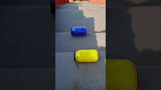 Yellow or Blue glass Bottles Crushing Crunchy amp Soft things shorts asmr satisfying [upl. by Adnalro480]