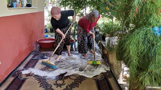 Bayram Temizliği ✅Halı Yıkamak Bizim İşimiz 😄Annemin Köy Evi Temizliği [upl. by Anerrol]