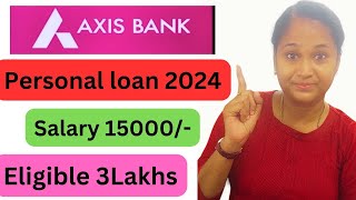 Axis Bank Personal Loan TamilLoanstech [upl. by Sherill820]