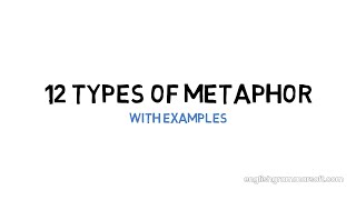 Understanding 12 Types of Metaphor with Examples [upl. by Ariay]