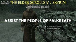 THE ELDER SCROLLS V SKYRIM ASSIST THE PEOPLE OF FALKREATH [upl. by Hylan]