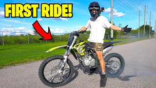 FIRST RIDE ON NEW THUMPSTAR 250 DIRT BIKE [upl. by Nelon516]