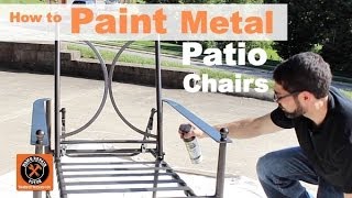 How to Paint Metal Patio Chairs StepbyStep [upl. by Noremac150]