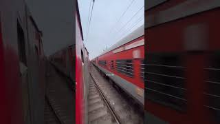 12815 Nandan Kanan Express xing with 12582 New DelhiBanaras Superfast Express with GZB WAP5🚉❤️🔥 [upl. by Zanahs]