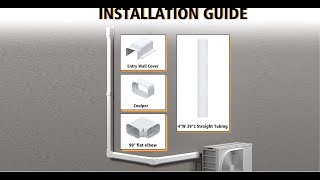 How Install a Mini Split line set coversamp Line Set Cover Installation  LBG Products [upl. by Anaujat]