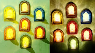 Diwali home decoration ideas  Jharokha wall decor idea 💡 ✨️ [upl. by Beera]