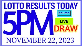 Lotto Results Today 5pm DRAW November 22 2023 swertres results [upl. by Acinomed]