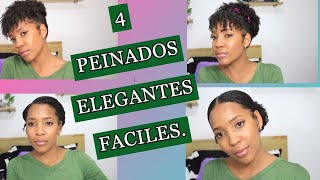 Peinados Elegantes Fàciles para Cabello Corto AfroRizado Luisannacf [upl. by Annahs705]