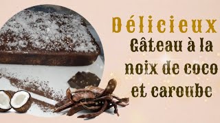 Gâteau de caroube et noix de cocogourmand et riche en calcium 👍coupefaim idéal thermomix [upl. by Winna]