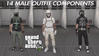 OUTDATED MERGING COMPONENTSGTA 5 ONLINE 14 MALE OUTFIT COMPONENTS [upl. by Alleuol162]