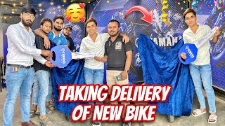 Finally Taking Delivery of a new bike 😍kisne li yhe bike Dream complete hua🥺 [upl. by Yetnom]