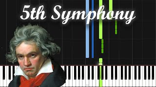 Symphony No 5  Beethoven Piano Tutorial Synthesia [upl. by Feune]