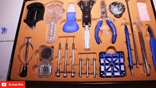 HampS 155pcs Watch Repair Tool Kit Strap Unboxing  Review [upl. by Swor]