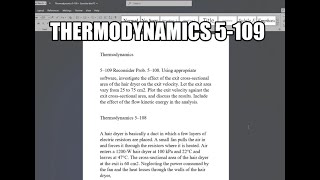 Thermodynamics 5109 Reconsider Prob 5–108 Using appropriate software investigate the effect of [upl. by Sladen]