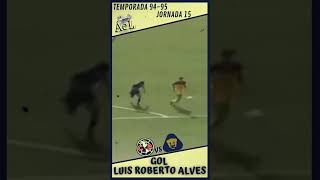 Águila Retro  Gol de Luis Roberto quotZaguinhoquot a Pumas  199495  Águila en linea [upl. by Filide664]