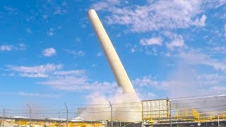 Hanford DOE Site 291Z1 Exhaust Stack  Controlled Demolition Inc [upl. by Weatherley5]