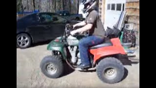 4 cylinder ATV can it wheelie [upl. by Chevalier28]