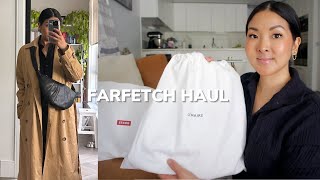 FARFETCH HAUL  2 NEW HANDBAGS amp SPRING ESSENTIALS [upl. by Derag]