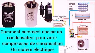 comment choisir un condensateur pour votre compresseur de climatiseur ou moteur électrique [upl. by Donough]