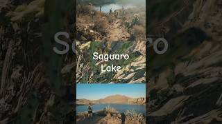 Saguaro Lake at Sunrise 🔥 hiking hikingtrails lake nature sunrise explore travel [upl. by Cralg310]