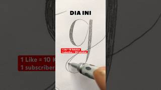 Calligraphy g with Pencil shorts calligraphy subscribe [upl. by Perron]