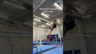 He had no reaction 😳 gymnast gymnastics fail fails sports calisthenics olympic olympics [upl. by Animas538]