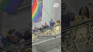 Flag raised at SF City Hall to kick off 2024 Pride Month [upl. by Ellerehc]