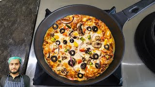 Pizza in nonstick pan without oven [upl. by Hill263]