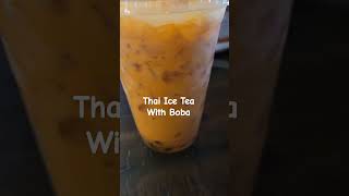 Refreshing Thai Boba Tea A Sweet And Creamy Treat shorts asmr boba boba [upl. by Inalaek46]