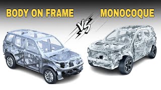 Body on Frame and Monocoque Chassis Explained  Ladder Frame vs Unibody [upl. by Winni]