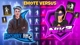 Nikhitha Nikz Vs Akshay Akz Legendary Emotes Collection War 😍 Free Fire Emotes Collection In Kerala [upl. by Norehs]