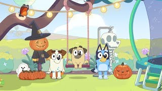 Bluey Halloween Swing Fun in Backyard 02 [upl. by Assirialc]