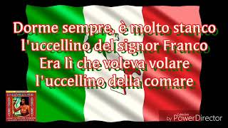 🇮🇹🎤 LUCCELLINO DELLA COMARE  Texto con parole🎤 🇮🇹 [upl. by Sobel337]