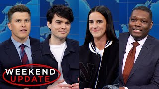 Weekend Update ft Caitlin Clark and Michael Longfellow  SNL [upl. by Mitman]