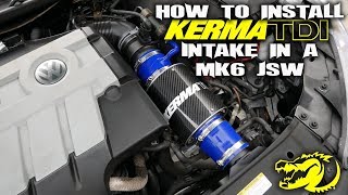 How to Install a KermaTDI Inatke on a MK6 JSW S6EP19 [upl. by Cichocki]