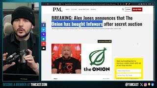 INFOWARS SHUTTING DOWN The Onion Bought Alex Jones Network Jones Launches New Network To Continue [upl. by Nattirb]