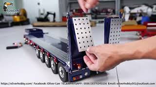 Customized 5 axles screw drive legs ramps steel trailer [upl. by Anerev]