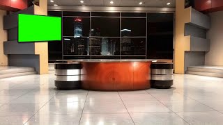 Ai Generated News Studio Desk Green Screen  Free To Use [upl. by Gladine256]