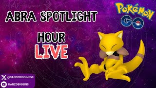 Pokémon GO  Abra Spotlight Hour 👀 LIVE ✨🤩 [upl. by Merc720]