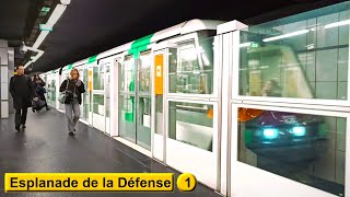 Esplanade de la Défense  Line 1  Paris métro  RATP MP05 [upl. by Ataner]