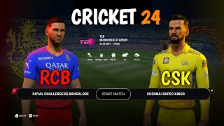 RCB VS CSK LIVE CRICKET 24  C24  WE TECH GURU shortsfeed [upl. by Tenn16]