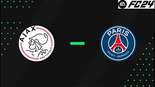 Gameplay EA Sports FC 24  Ajax  Paris SG  Stadium Cup Round of 16 [upl. by Oirevas]