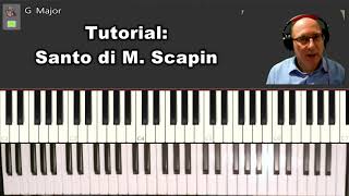 Santo di Mario Scapin  tutorial organo di Marco Farina [upl. by Ynnep602]