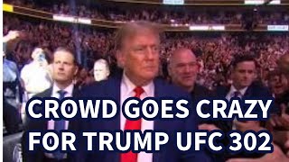 CROWD GOES CRAZY FOR TRUMP UFC 302 [upl. by Forcier]