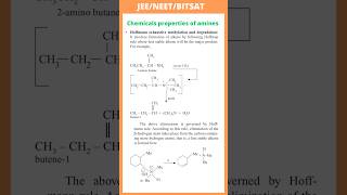 Hoffmann exhaustive methylation and degradation  chemical properties of Amines  JEE  NEET BITSAT [upl. by Body109]