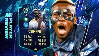 TOTS MOMENTS OSIMHEN PLAYER REVIEW  FIFA 22 Player Reviews [upl. by Annwahs]